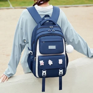 Waterproof School Bag (Blue)
